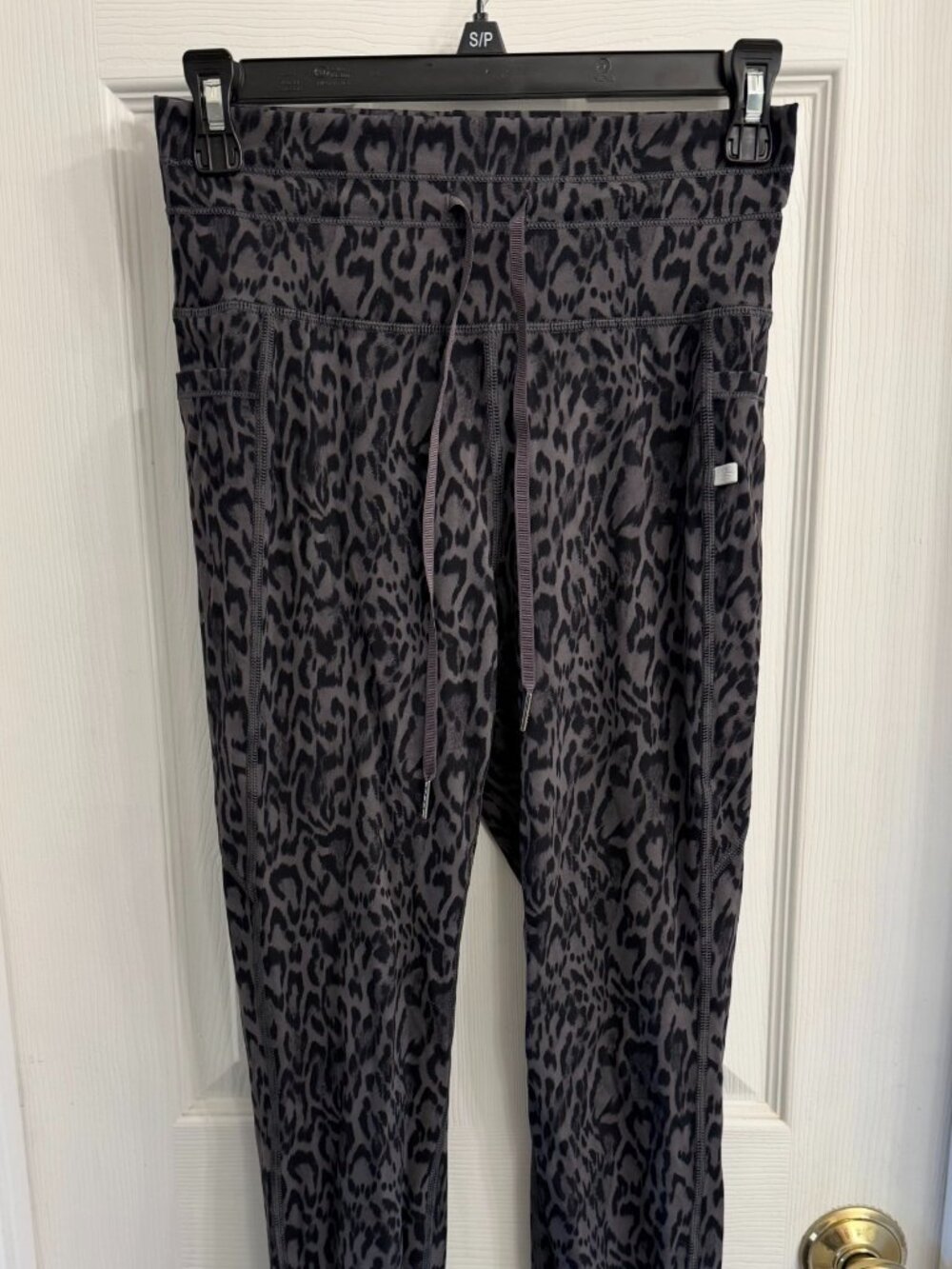 Halara UltraSculpt™ Leopard Print High Waisted Drawstring Yoga Leggings Pockets